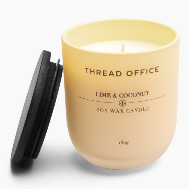 Thread Office Lime & Coconut Candle with Lid, 180g