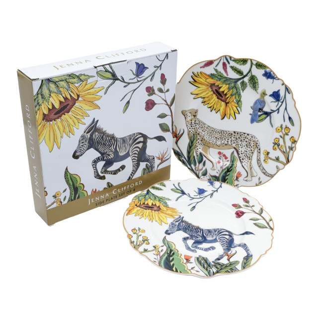 Jenna Clifford Wild Bloom Side Plates, Set of 4 packaging