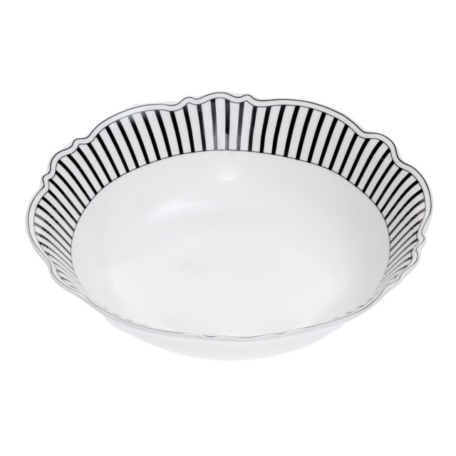 Jenna Clifford Ivory Noir Salad Bowl, 23cm
