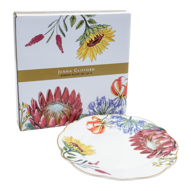 Jenna Clifford Wild Bloom Dinner Plates, Set of 4 packaging