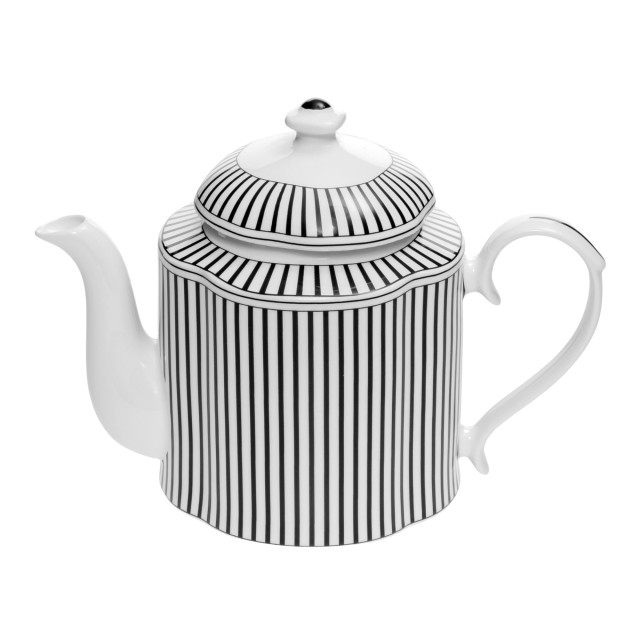 Jenna Clifford Ivory Noir Teapot, 1L angle