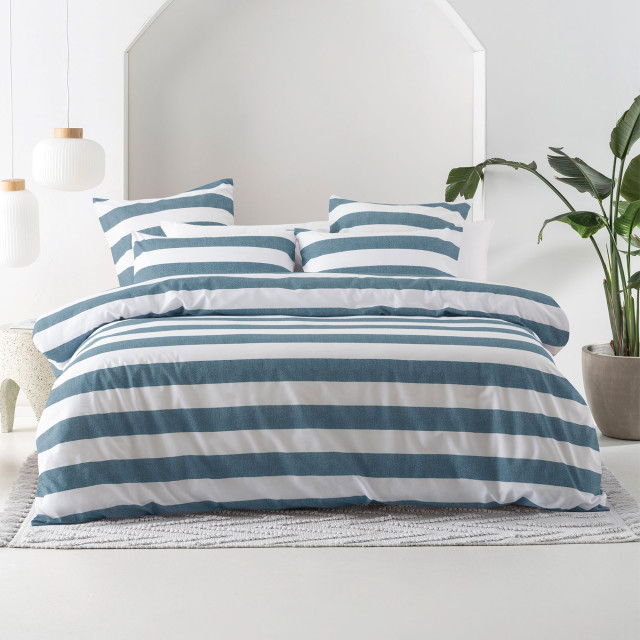 Linen House Denim Sydney Duvet Cover Set - Double