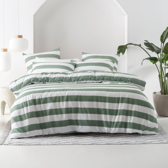 Linen House Moss Sydney Duvet Cover Set - Queen