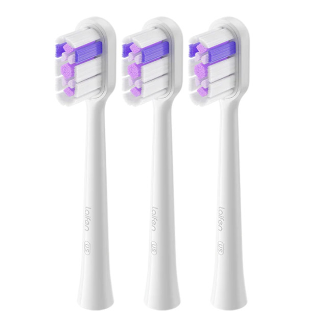 Laifen Ultra Whitening Replacement Brush Heads for Laifen Wave Electric Toothbrush, Pack of 3