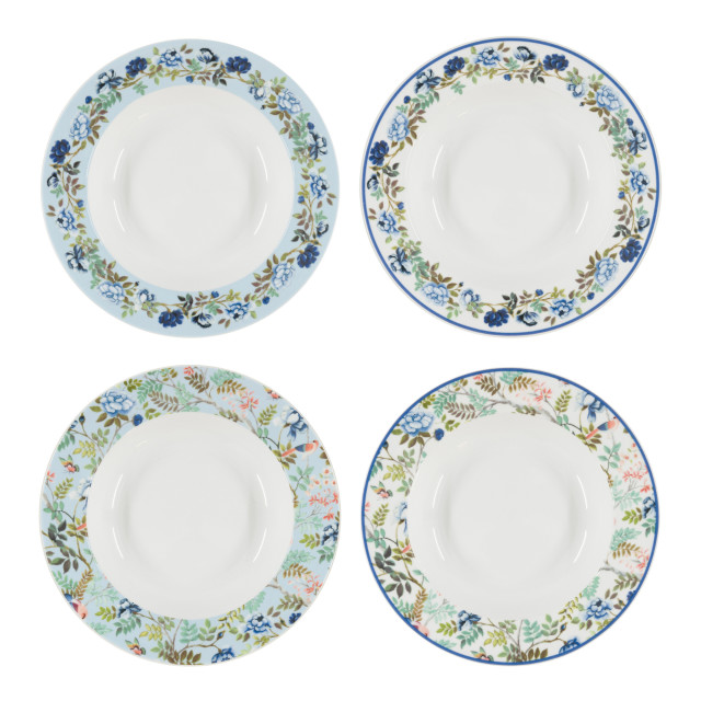 Designers Guild Porcelain De Chine Pasta Bowls, Set of 4