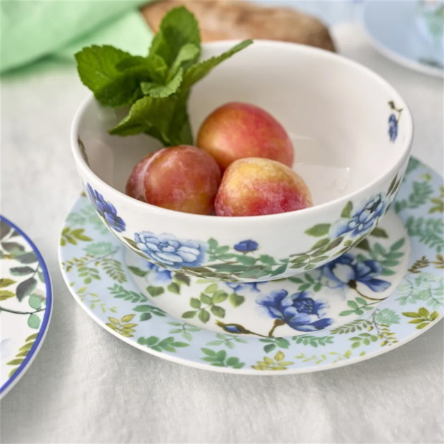 Designers Guild Porcelain De Chine Cereal Bowls, Set of 4 on the table