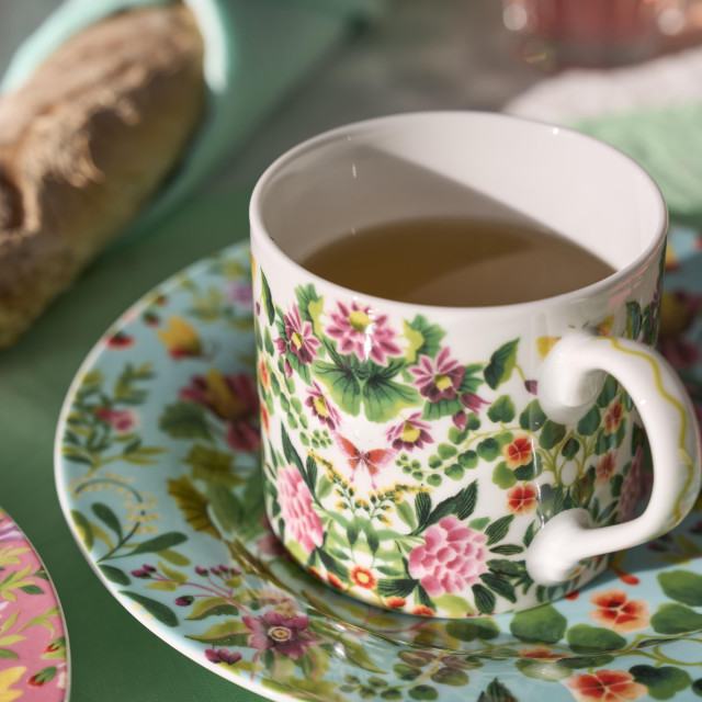 Designers Guild Ikebana Porcelain Mugs, Set of 2 on the table