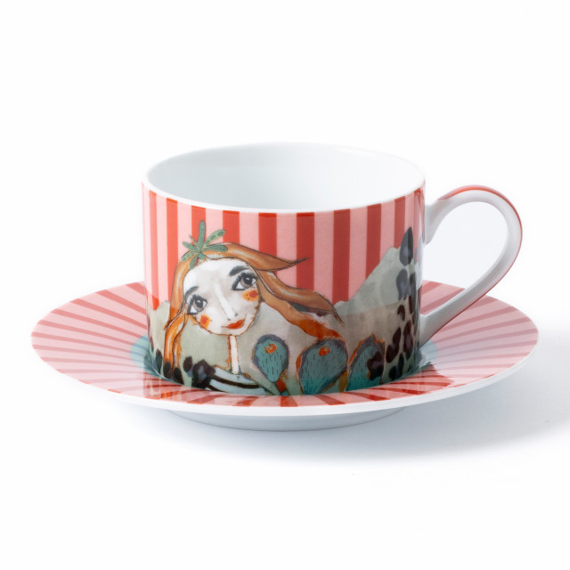 Olivia Princess Porcelain Cups & Saucers, Set of 4 detail