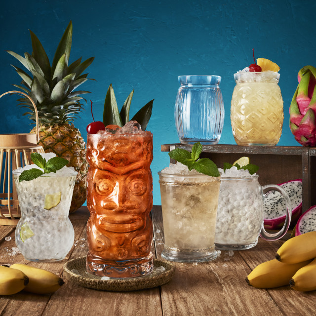 Bormioli Rocco Bartender Tiki Glass, 580ml with other glassses