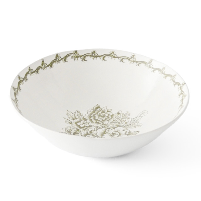 Mervyn Gers Provencal Glazed Stoneware Wide Lip Bowl, 18.5cm - Green