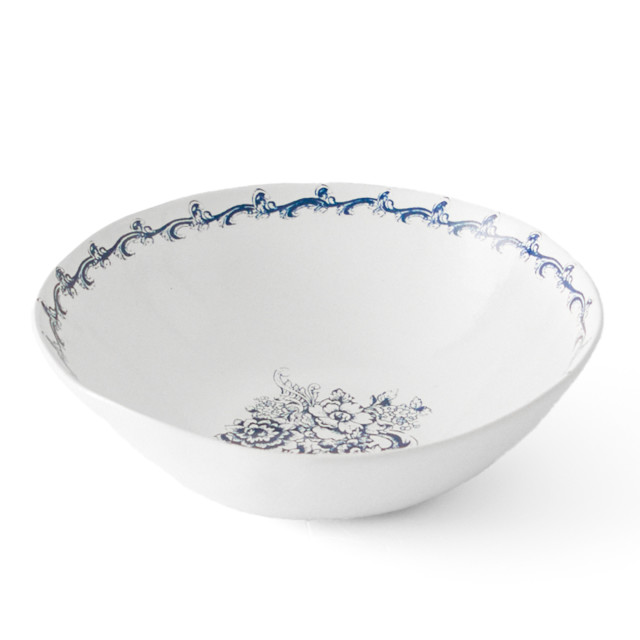 Mervyn Gers Provencal Glazed Stoneware Wide Lip Bowl, 18.5cm - Blue