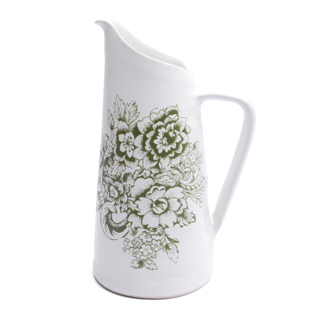 Mervyn Gers Provencal Glazed Stoneware Jug, 1.2L - Green