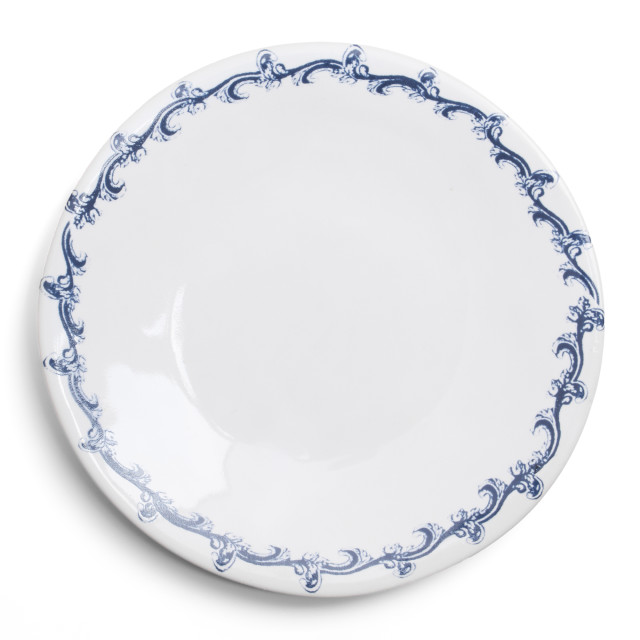 Mervyn Gers Provencal Glazed Stoneware Saucer, 17cm - Blue Top Down View 