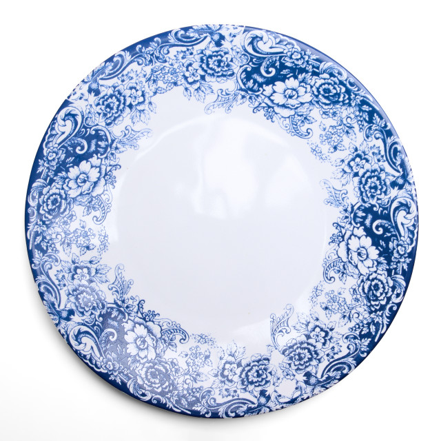 Mervyn Gers Provencal Glazed Stoneware Dinner Plate, 28cm - Blue Top Down