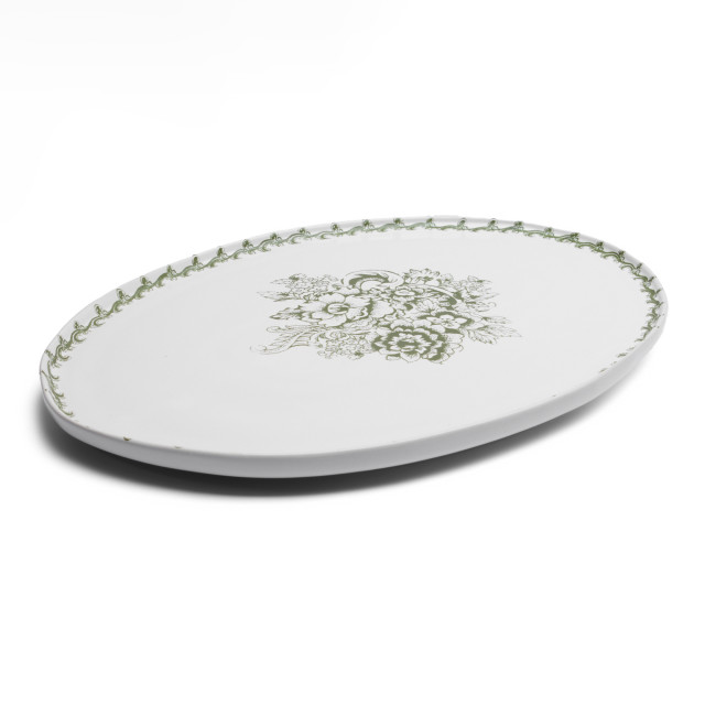 Mervyn Gers Provencal Glazed Stoneware Salmon Platter, 40cm - Green