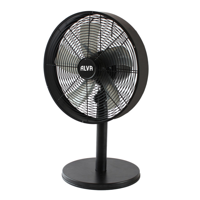 Alva Air Black Drum Desk Fan, 30cm