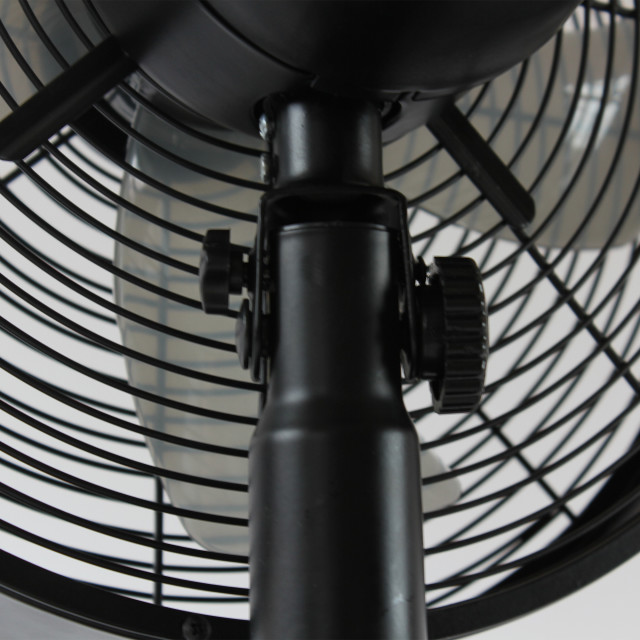 Alva Air Black Drum Desk Fan, 30cm detail