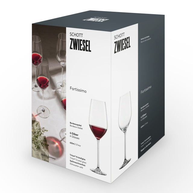 Schott Zwiesel Fortissimo Bordeaux Goblets, Set of 4 packaging