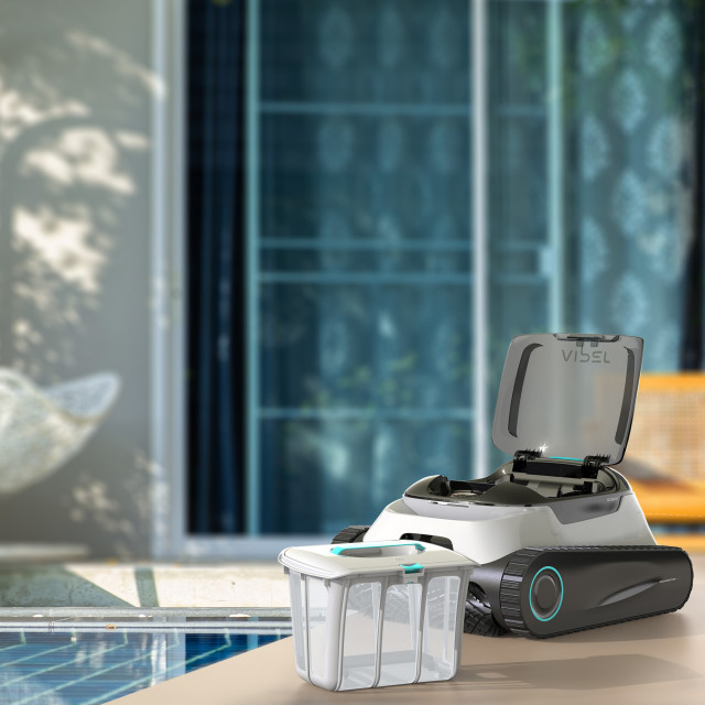 Aiper Scuba N1 Cordless Robotic Pool Cleaner besides the pool