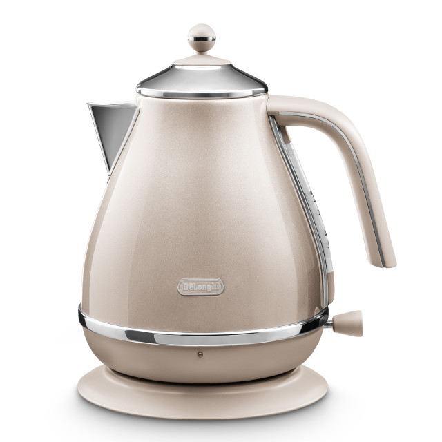 DeLonghi Icona Metallics Cordless Kettle, 1.7L - Beige