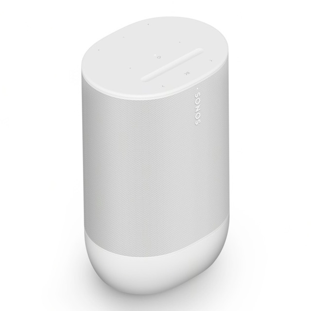 Sonos Move 2 Smart Bluetooth/WiFi Wireless Speaker - White angle