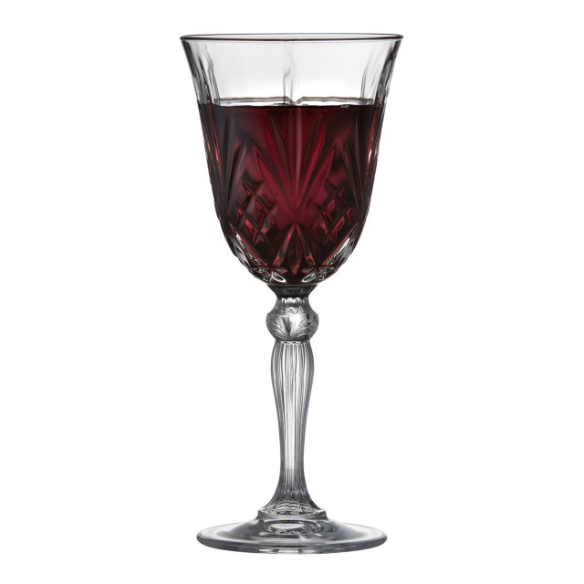 Lyngby Melodia Lead-Free Crystal Red Wine Glasses, Set of 4 angle