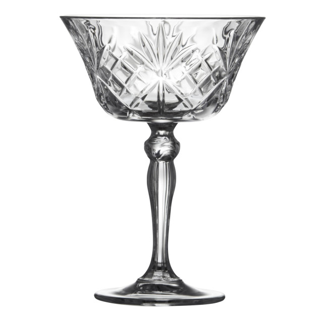 Lyngby Melodia Crystal Champagne Coupe Glasses, Set of 4 angle