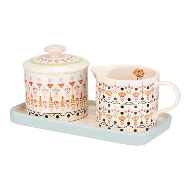 Cath Kidston Painted Table Sugar & Milk Jug Set angle