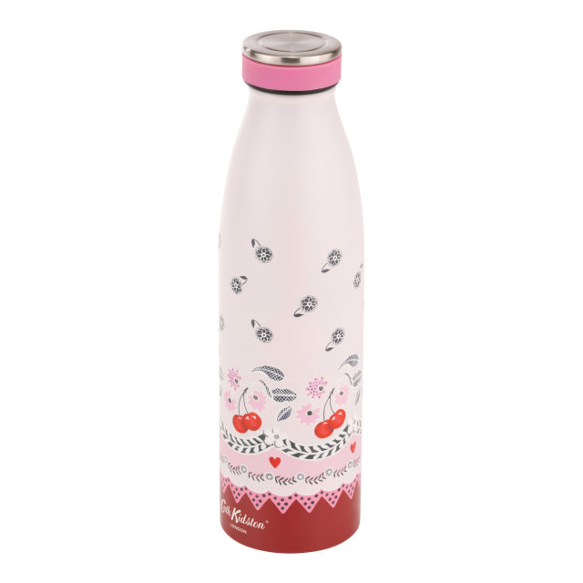 Cath Kidston Cherry Stainless Steel Water Bottle, 460ml