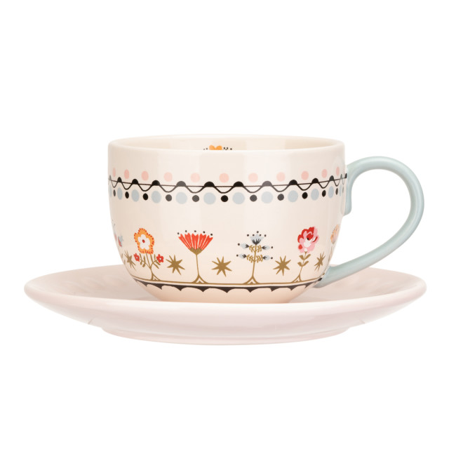 Cath Kidston Painted Table Teacup & Saucer Set angle