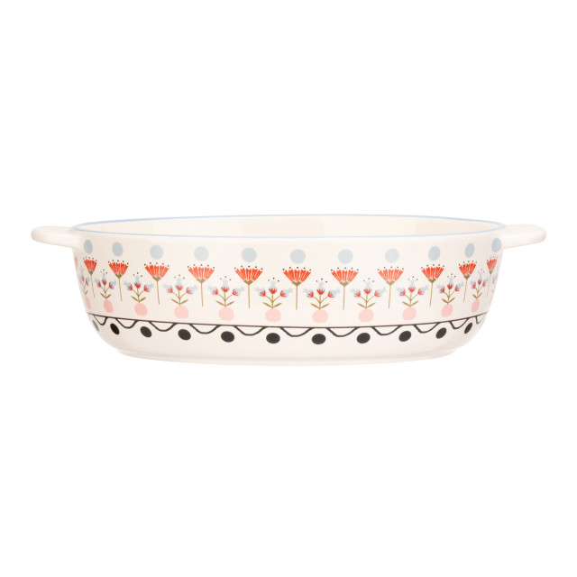 Cath Kidston Painted Table Oval Roasting Dish, 28cm angle