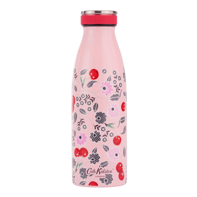 Cath Kidston Cherry Stainless Steel Water Bottle, 350ml angle