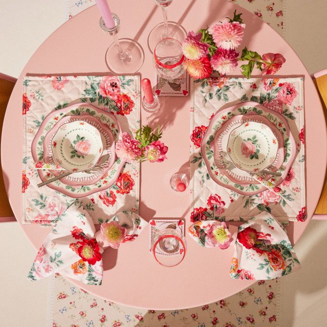 Cath Kidston Archive Rose Napkins, Set of 4 on the dinner table