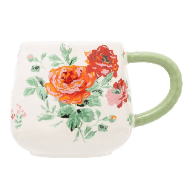Cath Kidston Archive Rose Twisted Handle Billie Mug, 350ml - Red angle