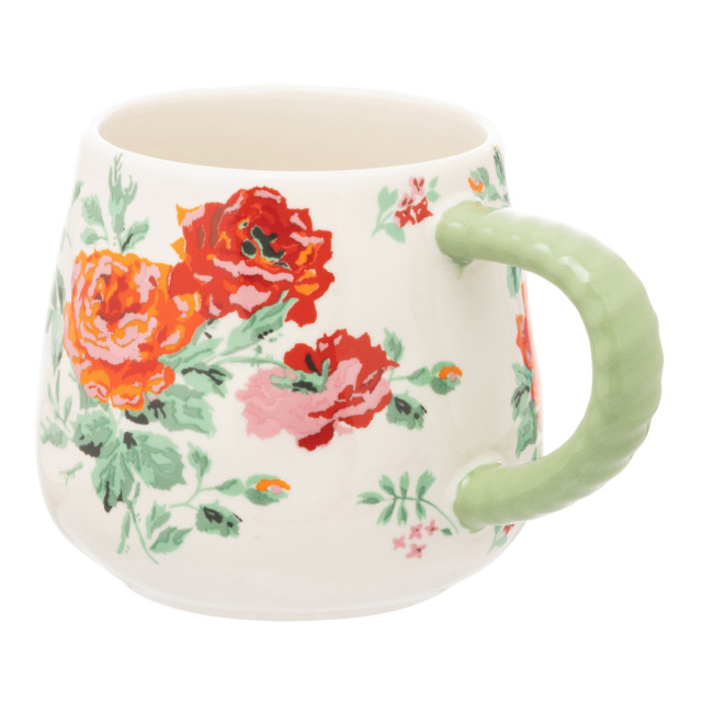 Cath Kidston Archive Rose Twisted Handle Billie Mug, 350ml - Red