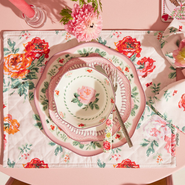 Cath Kidston Archive Rose Placemats, Set of 2 on the dinner table