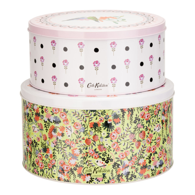 Cath Kidston Painted Table Cake Tin Set, 2-Piece
