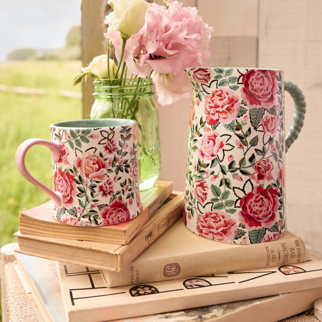 Cath Kidston Dolly Rose Pitcher, 1L with a mug