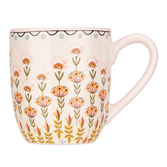 Cath Kidston Painted Table Pink Breakfast Mug, 300ml angle