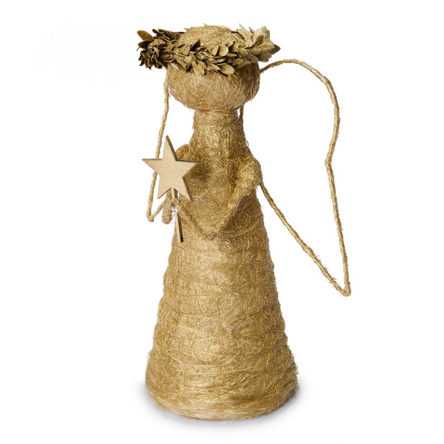 Andrea's Topiaries Angels Coir, 28cm - Gold side view