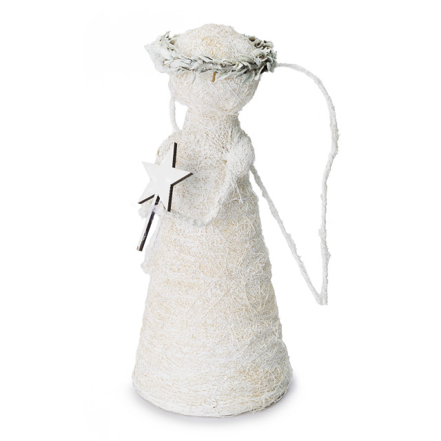 Andrea's Topiaries Angels Coir, 28cm - White side view