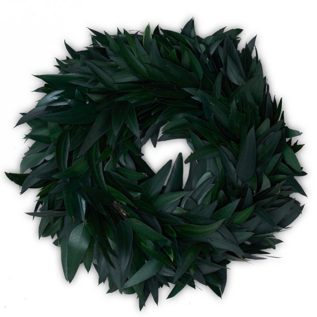 Andrea's Topiaries Bluegum Wreath, 50cm - Green