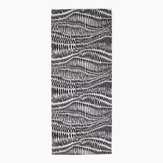 Thread Office Grey Wave Jacquard Runner, 80cm x 200cm