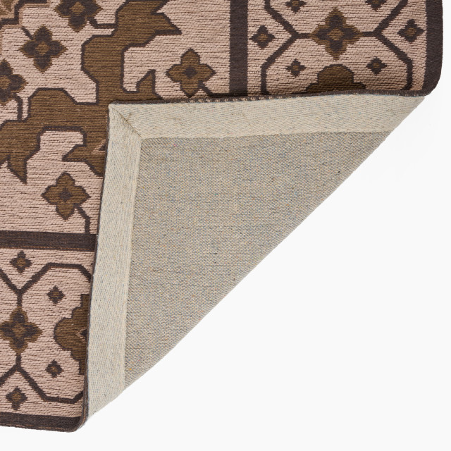 Thread Office Green Meerut Persian Jacquard Area Rug, 200cm x 300cm close up