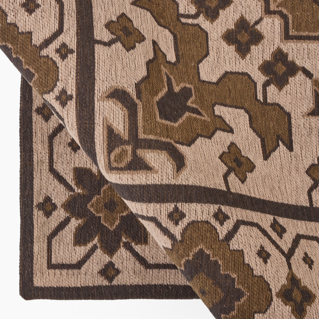 Thread Office Green Meerut Persian Jacquard Area Rug, 200cm x 300cm close up
