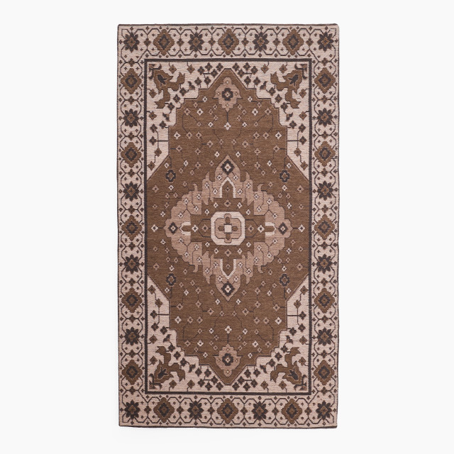 Thread Office Green Meerut Persian Jacquard Chenille Runner, 80cm x 150cm