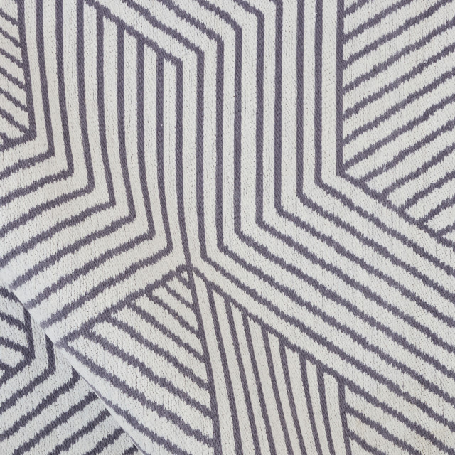 Thread Office Black Lino Jacquard Chenille Area Rug, 160cm x 230cm close up