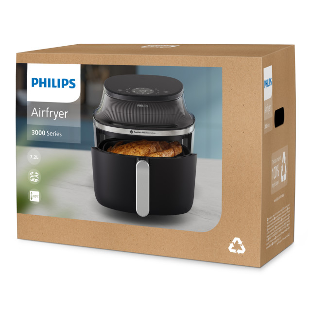 Philips 3000 Series Digital Airfryer with Window, 7.2L packaging