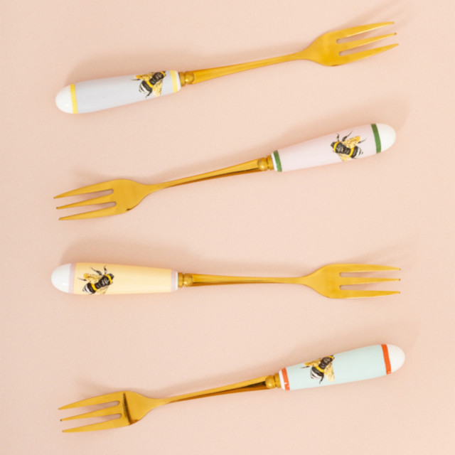 Yvonne Ellen Bee Cake Forks, Set of 4 