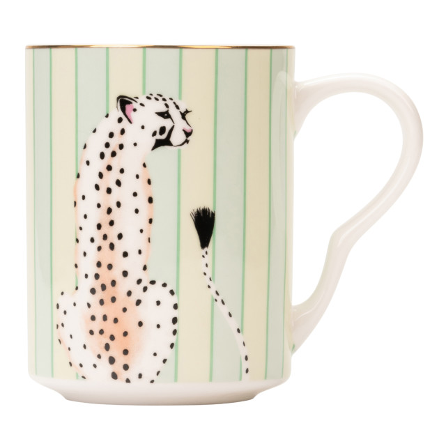 Yvonne Ellen Medium Mug, 350ml - Cheetah angle